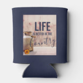 Das Leben ist besser im Land Zitat mit Milch kann Dosenkühler (Rückseite)