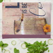 Das Leben ist besser im Land Zitat mit Milch kann Geschirrtuch (Gefaltet)