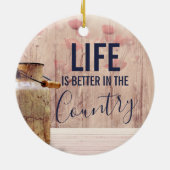 Das Leben ist besser im Land Zitat mit Milch kann Keramik Ornament (Hinten)