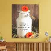 Das Leben ist besser im Land Zitat mit Milch kann Leinwanddruck (Insitu (Wohnzimmer))