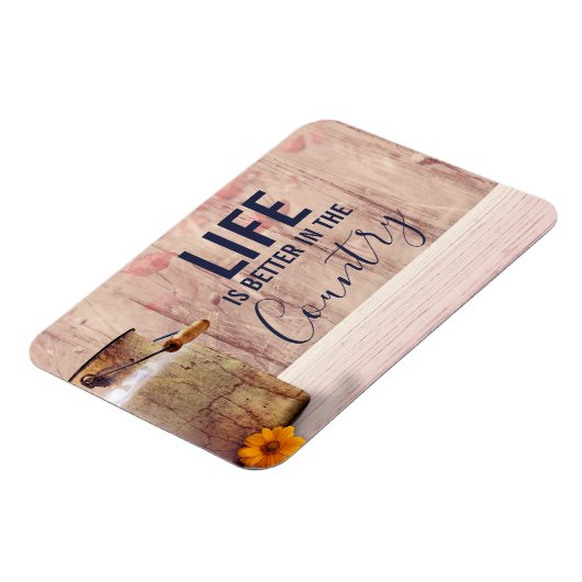 Das Leben ist besser im Land Zitat mit Milch kann Magnet (Linke Seite)