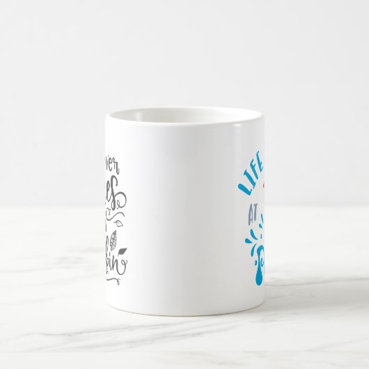 Das Leben ist besser im Pool schönes Sommerdesign Kaffeetasse (Mittel)