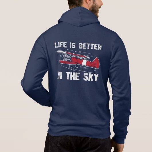 Das Leben ist besser im "Skies Remüde Pilot" Hoodie (Rückseite)