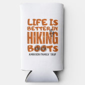 Das Leben ist besser im Wanderstiefel. Selters Dosenkühler (Vorderseite)