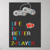 Das Leben ist besser in 2 Spieler Poster (Vorne)