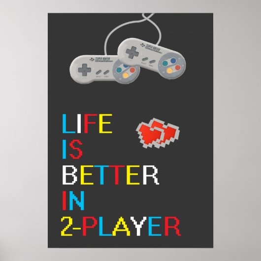 Das Leben ist besser in 2 Spieler Poster (Vorne)