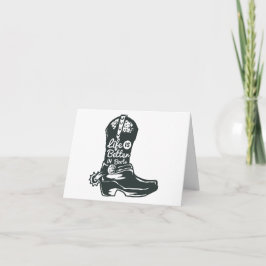 Das Leben ist besser in Boots, Cowboy Boots PERSON Karte