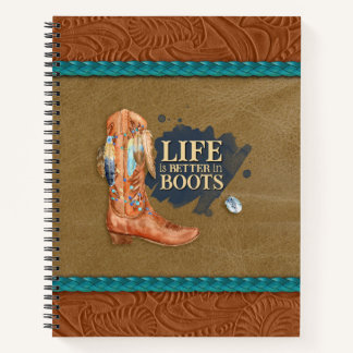 Das Leben ist besser in Boots Notizblock