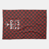 Das Leben ist besser in Cabin Family Buffalo Karie Geschirrtuch (Horizontal)