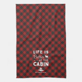 Das Leben ist besser in Cabin Family Buffalo Karie Geschirrtuch (Vertikal)