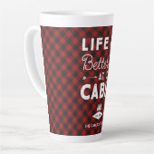Das Leben ist besser in Cabin Family Buffalo Karie Milchtasse (Linke Ecke)