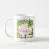 Das Leben ist besser in Chanclas Tropical Palm Tre Kaffeetasse (Links)