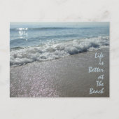 Das Leben ist besser in der Beach Fotografic Seasc Postkarte (Vorderseite)