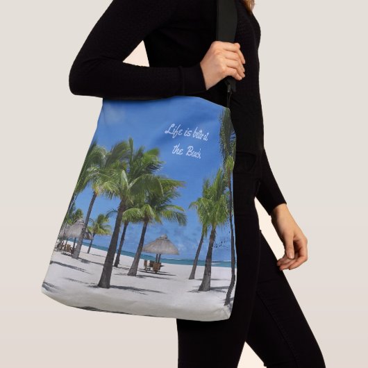 Das Leben ist besser in der Beachtote Tasche (Von Nahem)