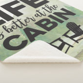 Das Leben ist besser in der Hütte Sherpa Blanket Sherpadecke (3/4)
