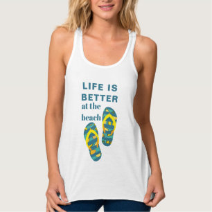 Das Leben ist besser in der Mama des tropischen St Tank Top