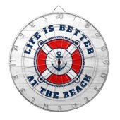 Das Leben ist besser in der nautischen Ankerboje a Dartscheibe (vorne)