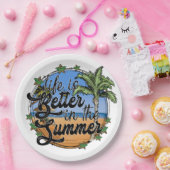 Das Leben ist besser in der Sommerpapierplatte Pappteller (Party)