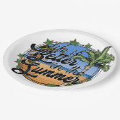 Das Leben ist besser in der Sommerpapierplatte Pappteller (Schrägansicht)