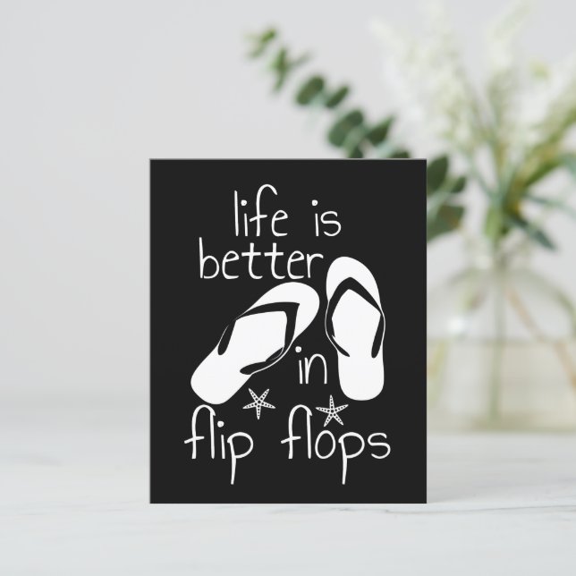 Das Leben ist besser in Flip Flops (Stehend Vorderseite)