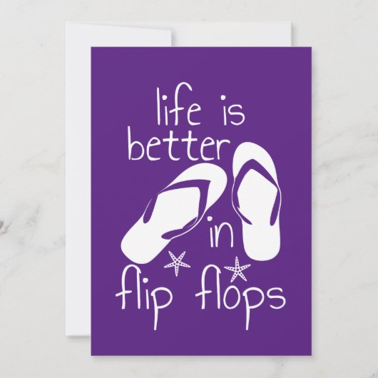 Das Leben ist besser in Flip Flops Ankündigung (Vorderseite)