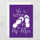 Das Leben ist besser in Flip Flops Ankündigung (Vorne/Hinten)