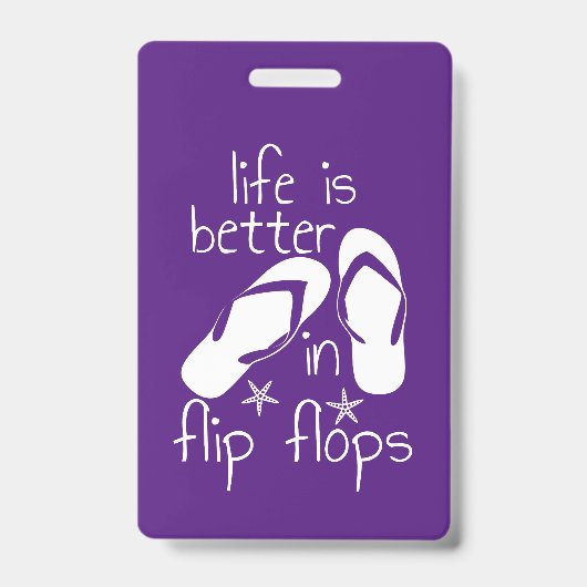 Das Leben ist besser in Flip Flops Ausweis (Vorderseite)