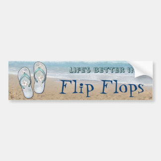 Das Leben ist besser in Flip Flops Autoaufkleber