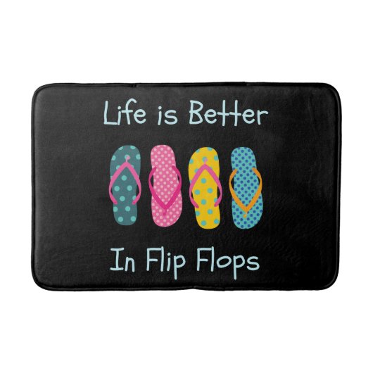 Das Leben ist besser in Flip Flops Badematte (Vorderseite)