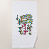 Das Leben ist besser in Flip Flops Beach Handtuch (Vorderseite)