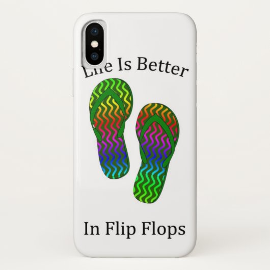 Das Leben ist besser in Flip Flops Case-Mate iPhone Hülle (Rückseite)