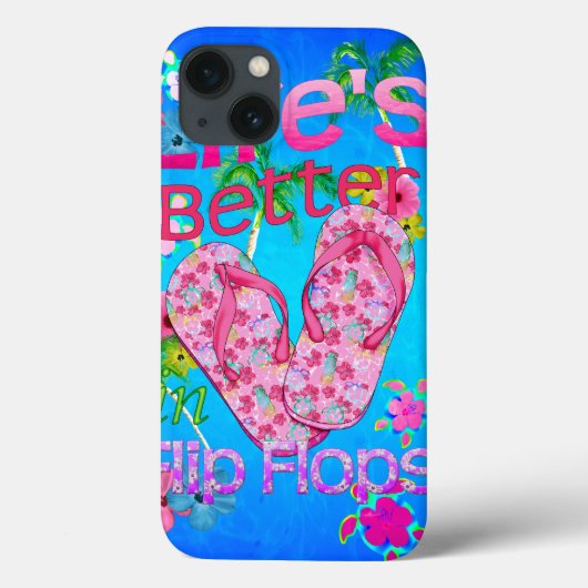 Das Leben ist besser in Flip Flops Case-Mate iPhone Hülle (Rückseite)