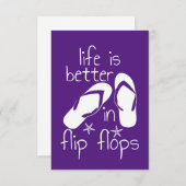 Das Leben ist besser in Flip Flops Dankeskarte (Vorne/Hinten)