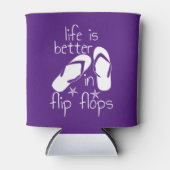Das Leben ist besser in Flip Flops Dosenkühler (Vorderseite)