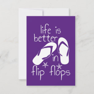 Das Leben ist besser in Flip Flops Einladung