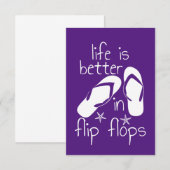 Das Leben ist besser in Flip Flops Einladung (Vorne/Hinten)