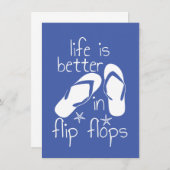 Das Leben ist besser in Flip Flops Einladung (Vorne/Hinten)