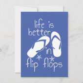 Das Leben ist besser in Flip Flops Einladung (Vorderseite)