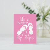 Das Leben ist besser in Flip Flops Einladungspostkarte (Stehend Vorderseite)