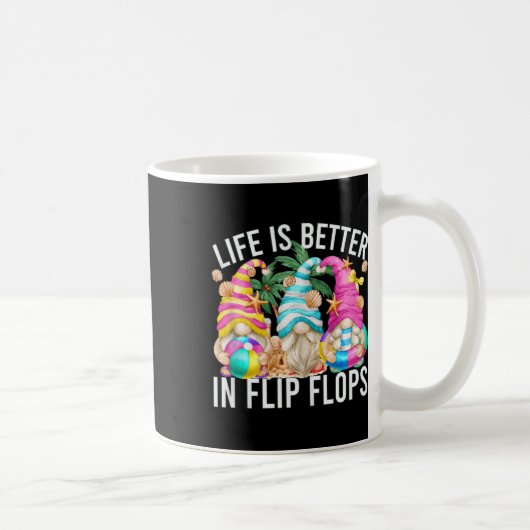Das Leben ist besser in Flip Flops für Beach Girls Kaffeetasse (Rechts)