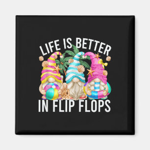 Das Leben ist besser in Flip Flops für Beach Girls Magnet