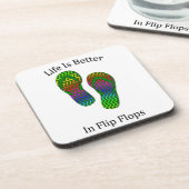 Das Leben ist besser in Flip Flops Getränkeuntersetzer (Linke Seite)