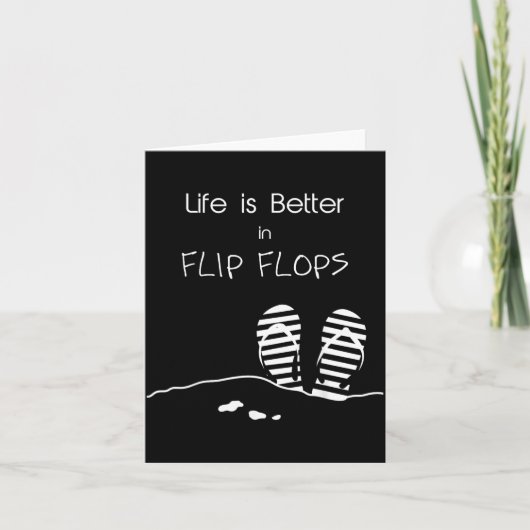 Das Leben ist besser in Flip Flops Karte (Vorderseite)