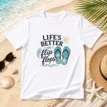 Das Leben ist besser in Flip-Flops Küstenstrand Hu
