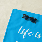 Das Leben ist besser in Flip Flops lustige blaue A Strandtuch (Beispiel)