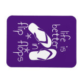 Das Leben ist besser in Flip Flops Magnet (Horizontal)