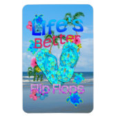 Das Leben ist besser in Flip Flops Magnet (Vertikal)
