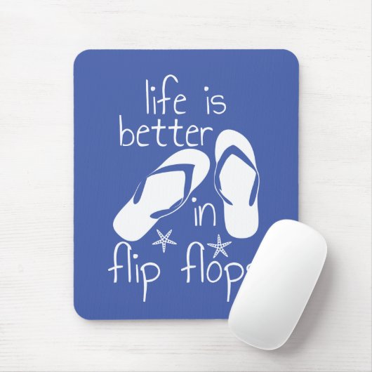 Das Leben ist besser in Flip Flops Mousepad (Mit Mouse)