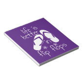 Das Leben ist besser in Flip Flops Notizblock (angewinkelt)