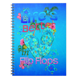 Das Leben ist besser in Flip Flops Notizblock